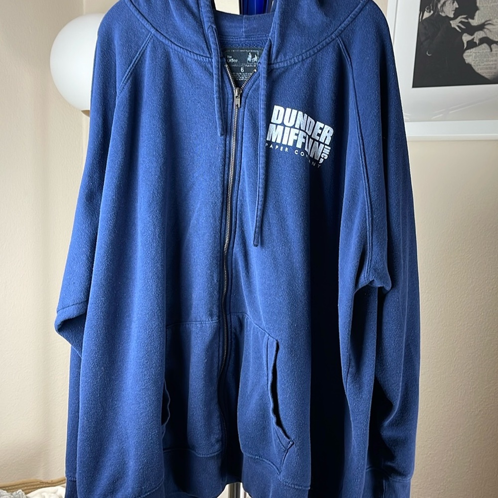 Torrid The Office Dunder Mifflin zip up hoodie navy size 6